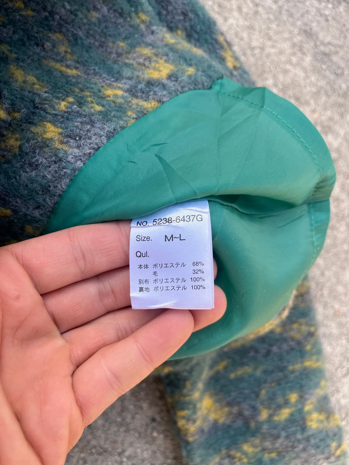 Vintage 울 혼방 사선 지퍼 후드자켓  상품이미지6