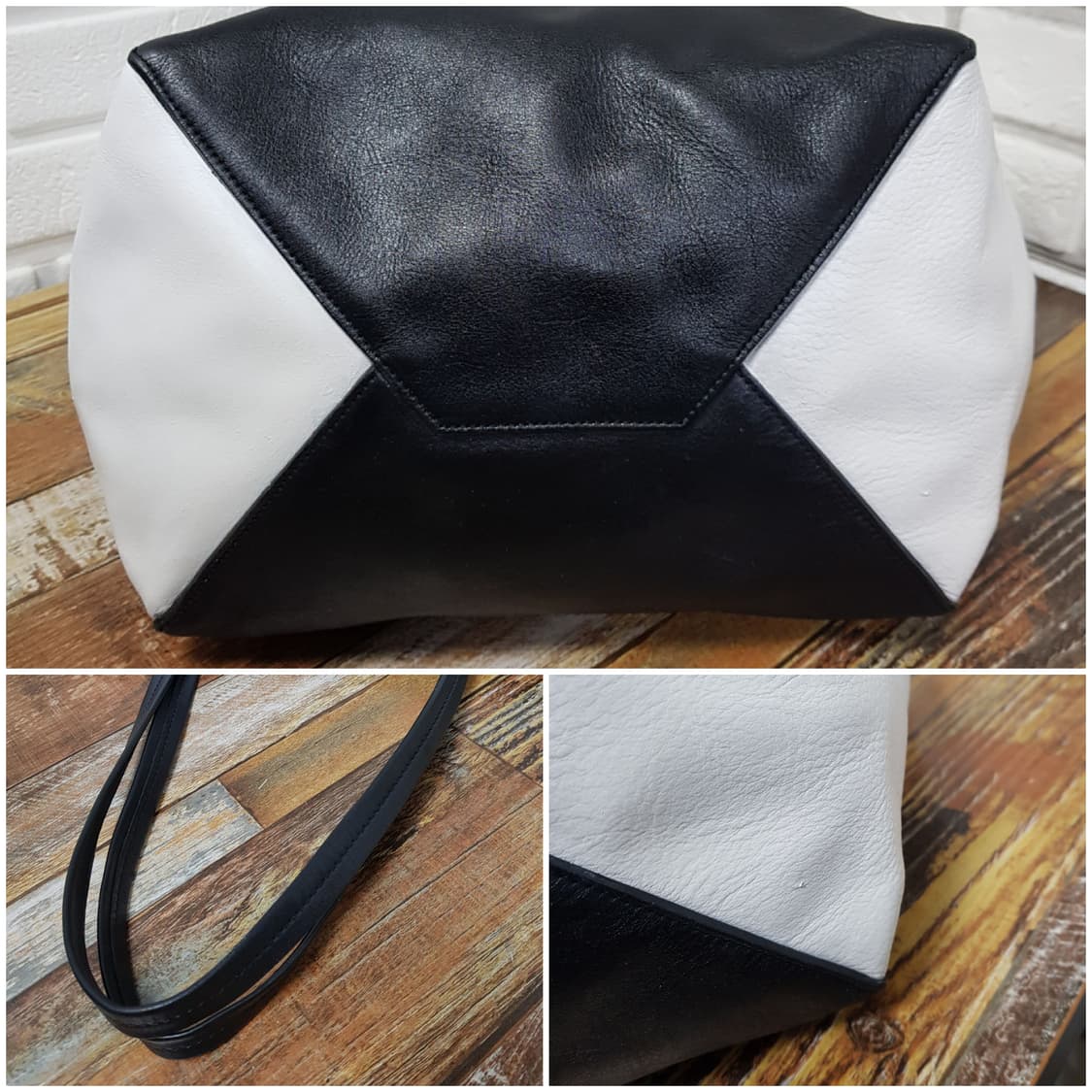 [정품] 셀린느 펜텀 카바스 블랙/화이트 쇼퍼백 상품이미지6