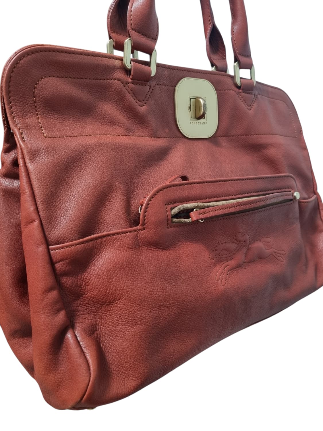 롱샴 가죽 토트백 딥브라운 상품이미지2