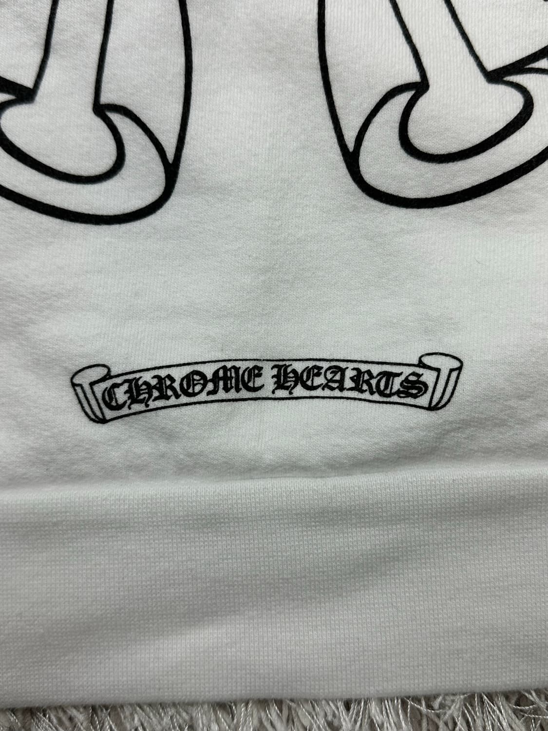 [L] 백화점판 정품 크롬하츠 홀스슈 로고 맨투맨 화이트 상품이미지6