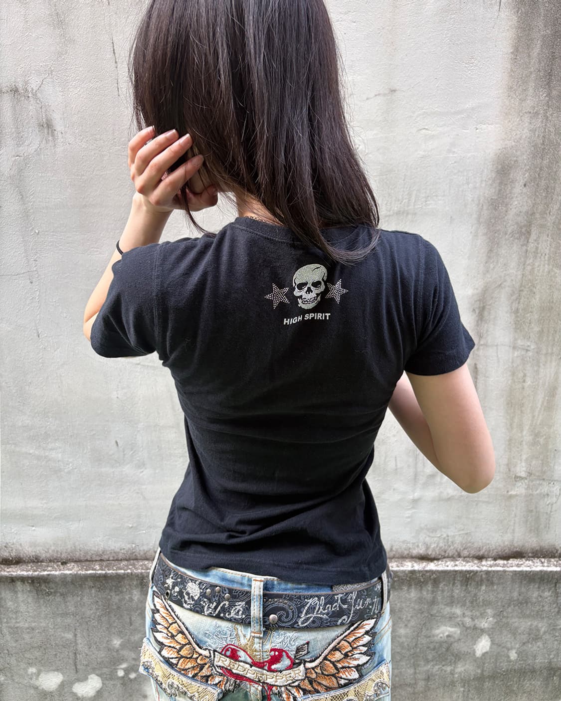 Y2K Skull Graphic Slim T-shirts 상품이미지3