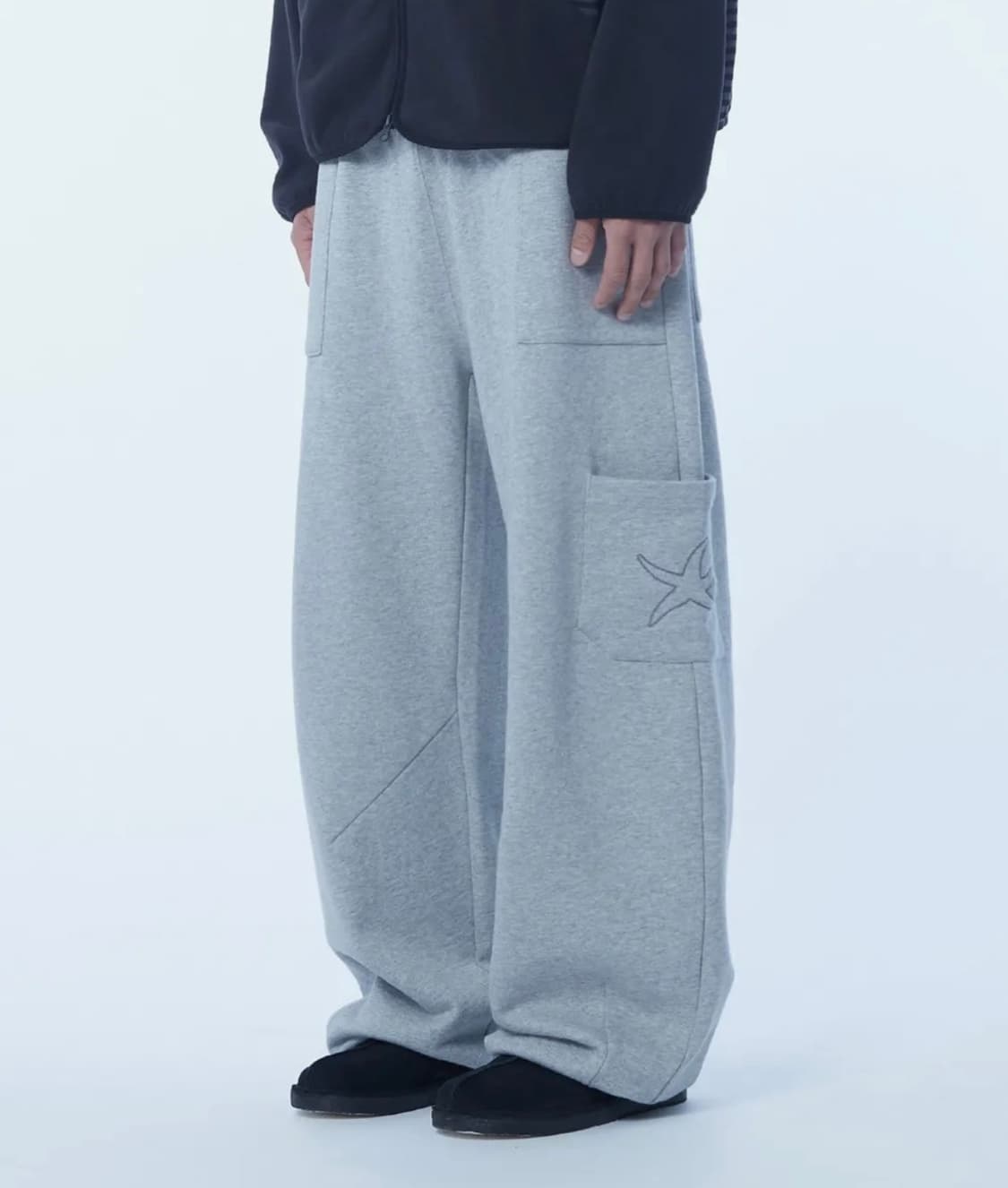 더콜디스트모먼트 카고 로고 스웨트 팬츠 그레이 M 상품이미지1