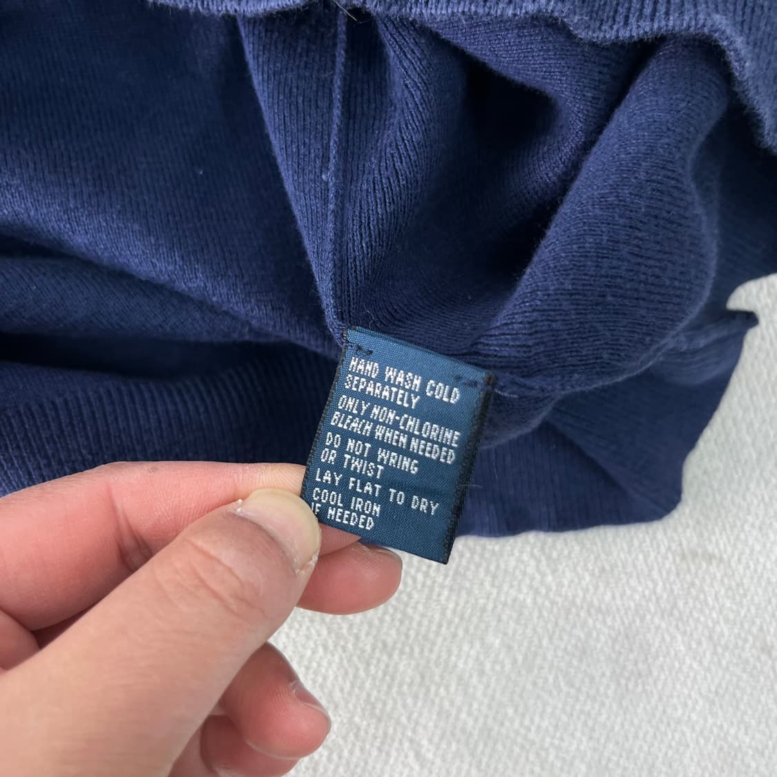 100 폴로랄프로렌 피마코튼 브이넥 네이비 니트 상품이미지6