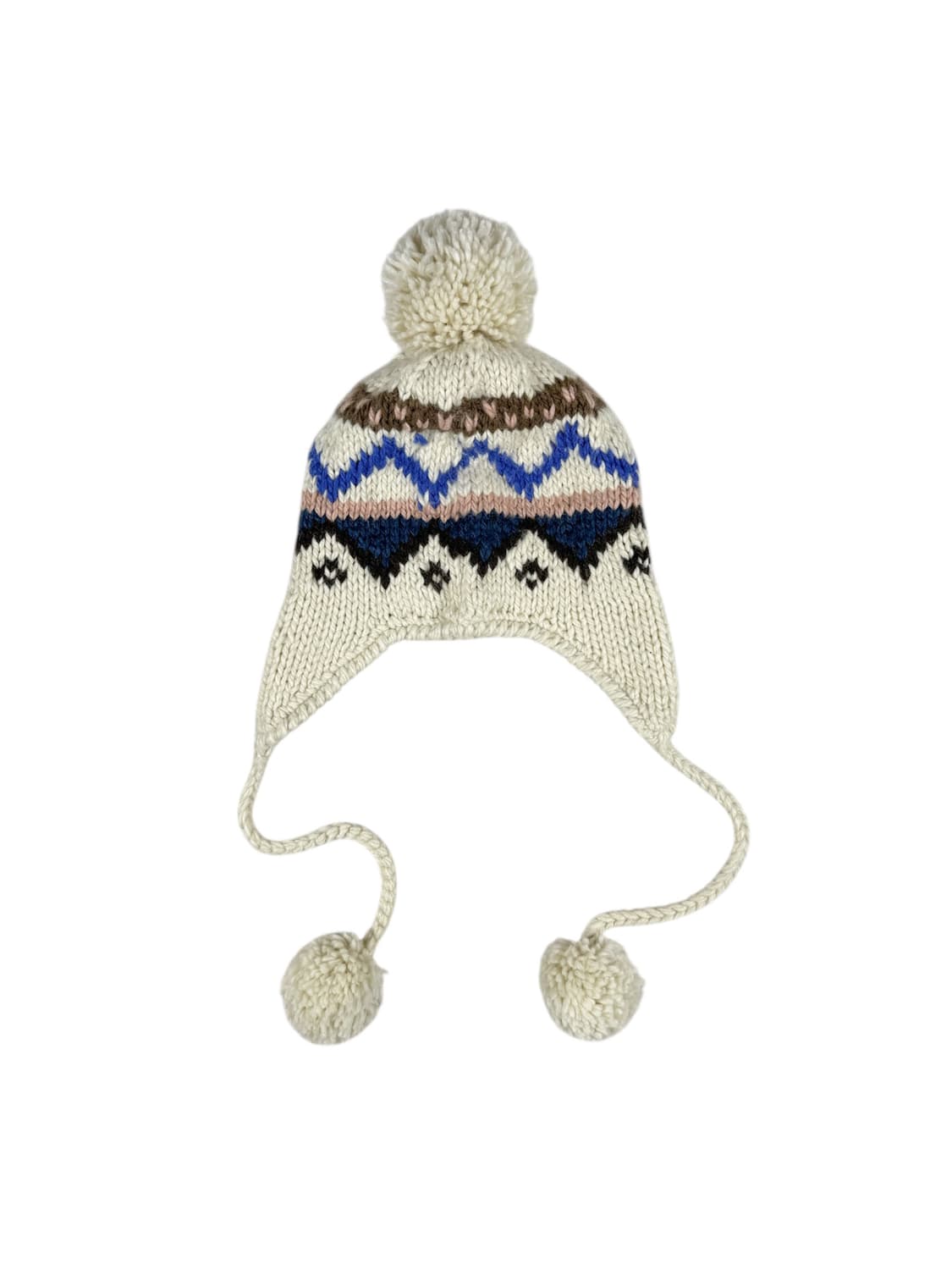 빈티지 이어플랩 폼폼 비니 상품이미지4