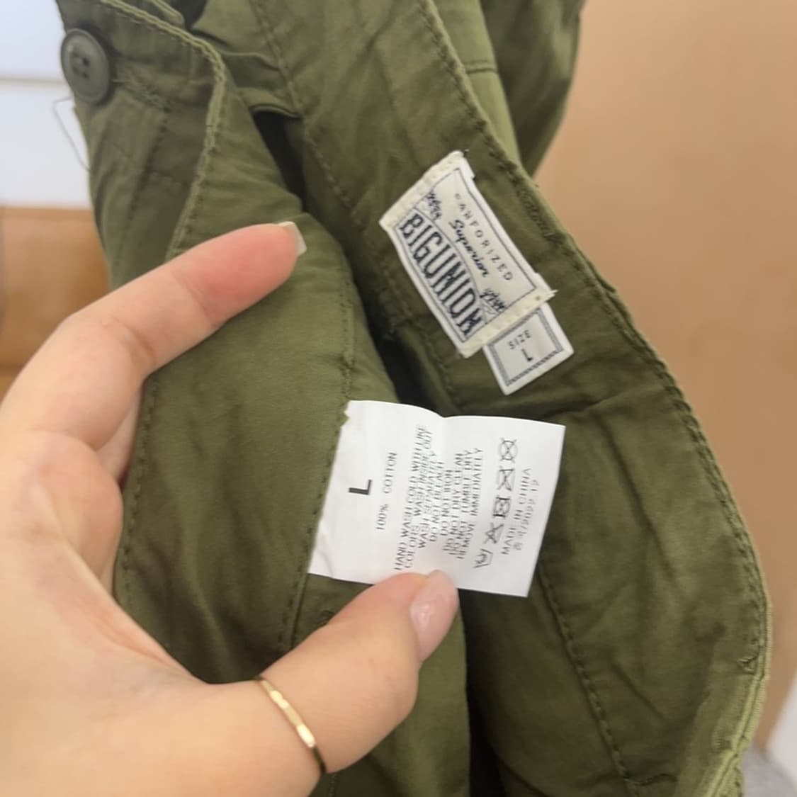 빅유니온 빈티지 힙합 오버사이즈 와이드 카고 팬츠 L C06512 상품이미지5