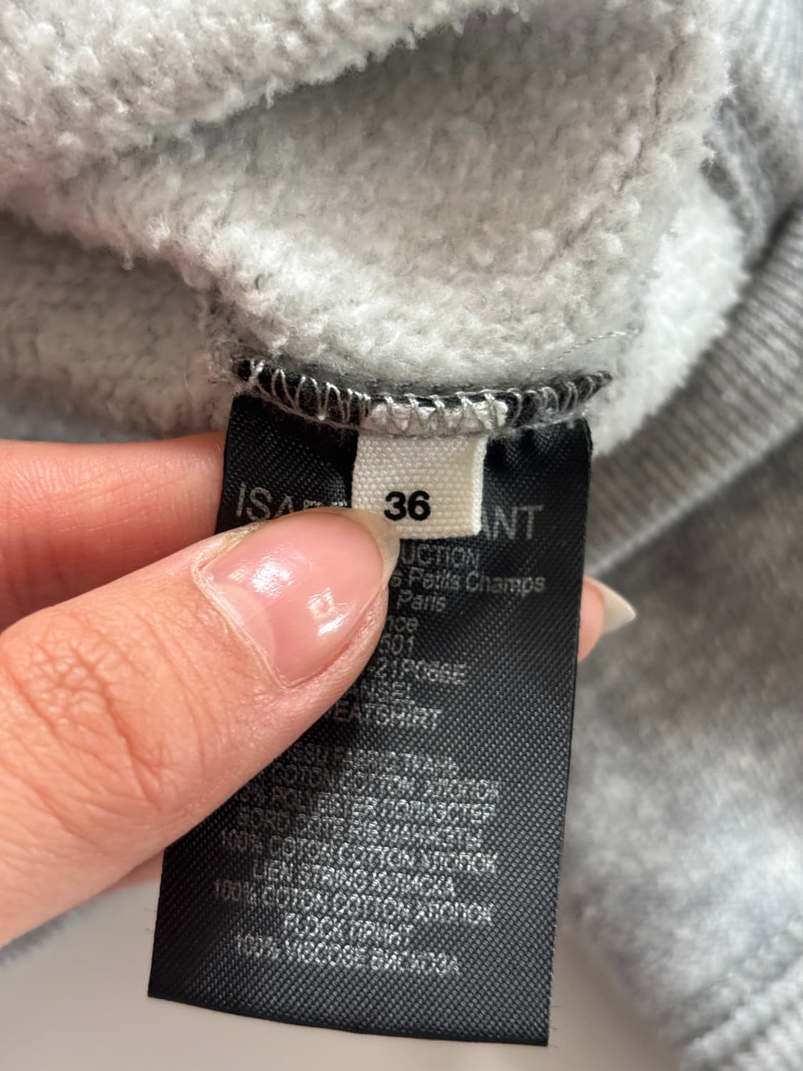 Isabel Marant 이자벨마랑 그레이 로고 후드티  상품이미지6