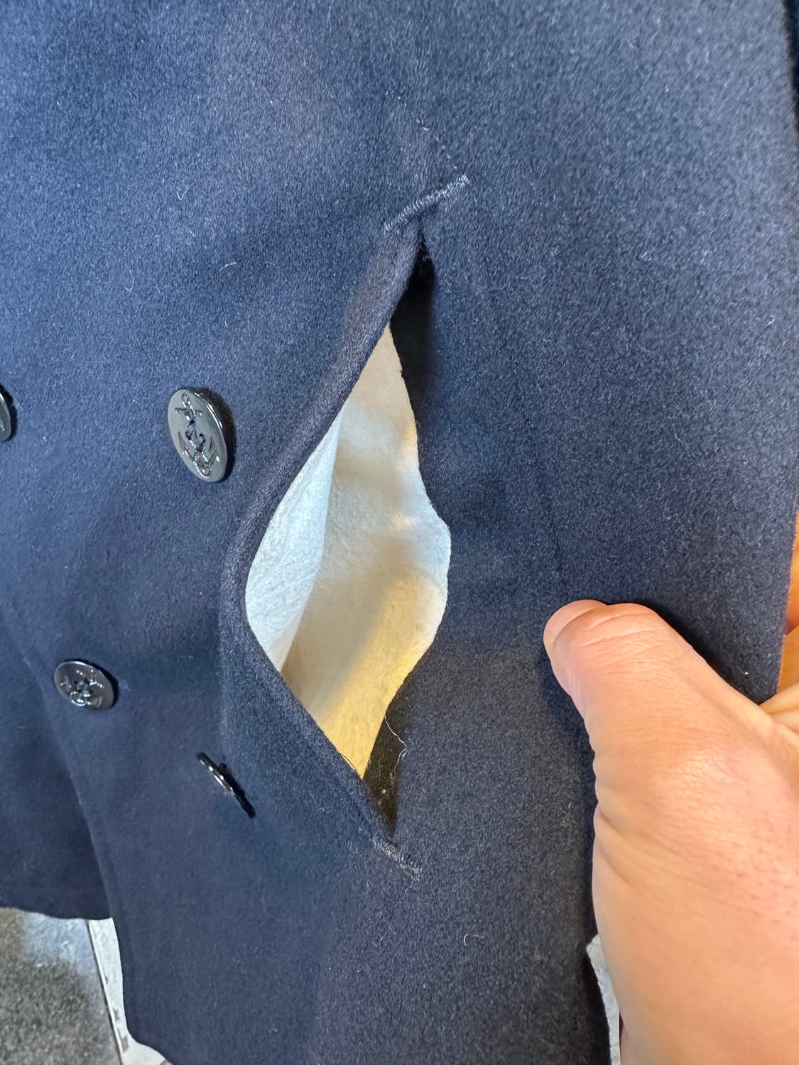 USN 미해군 헤비 울 피코트 38R 상품이미지6