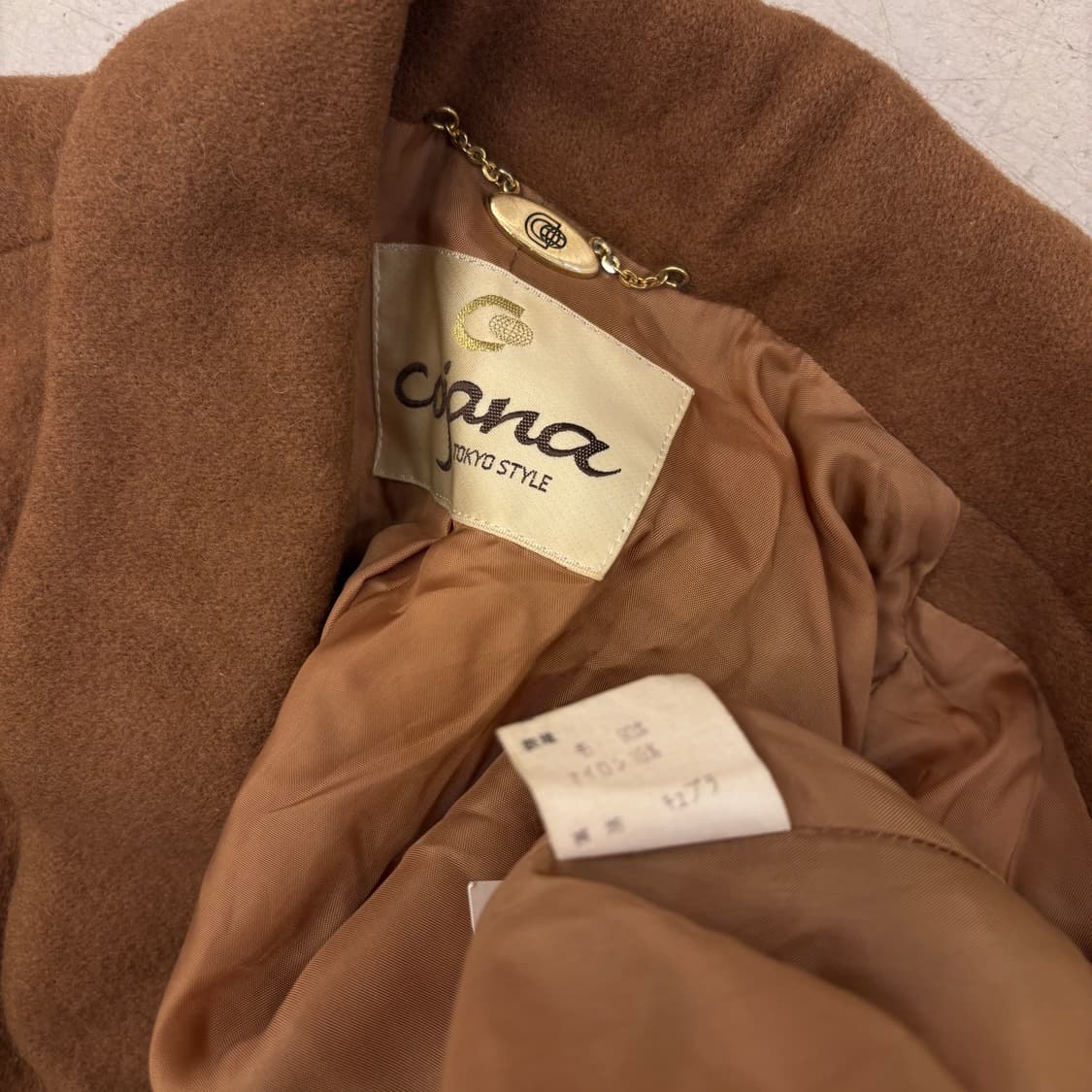 일본 빈티지 브라운 캐시미어 혼방 롱코트 상품이미지3