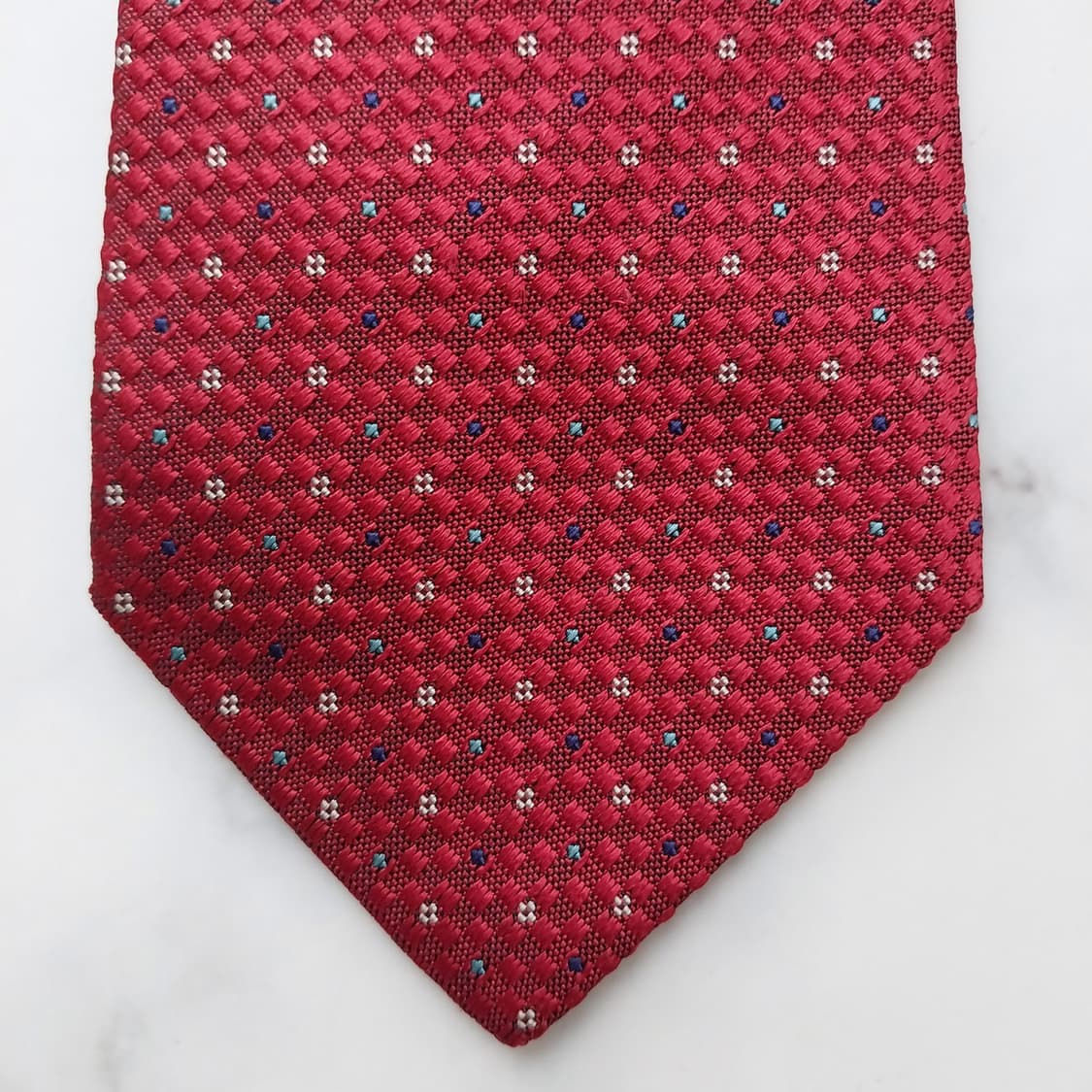 모스키노 실크 옐로 이니셜 자카드 넥타이 8.2cm A+등급 A18858 상품이미지6