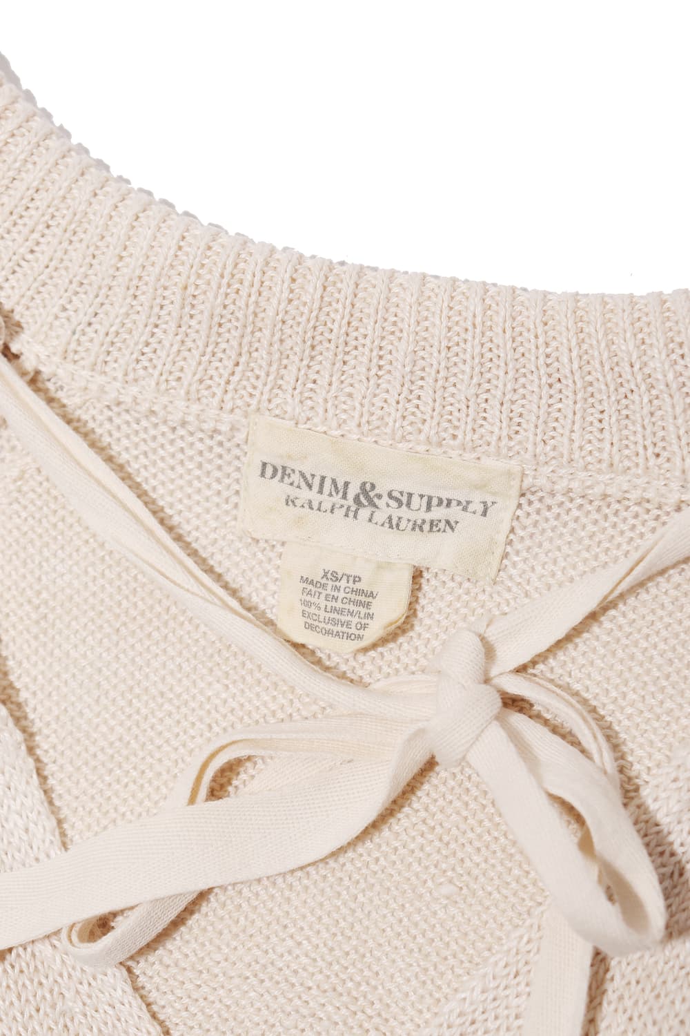 데님앤 서플라이 랄프로렌 린렌 메쉬 니트 women XS 상품이미지4