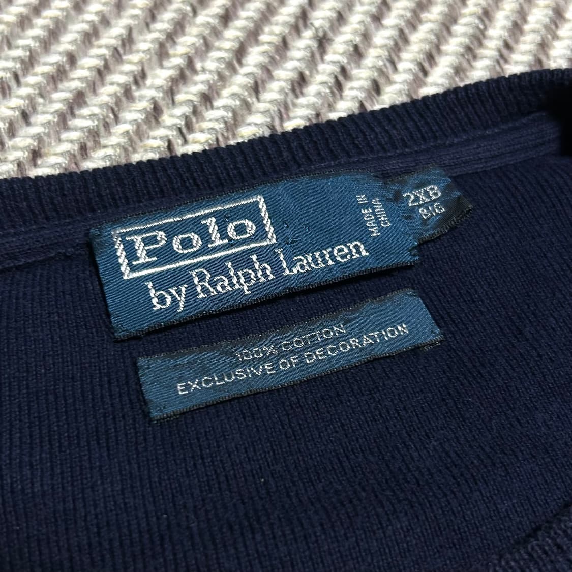 [XXL] Polo 폴로 랄프로렌 네이비 코튼 라운드 니트 상품이미지4