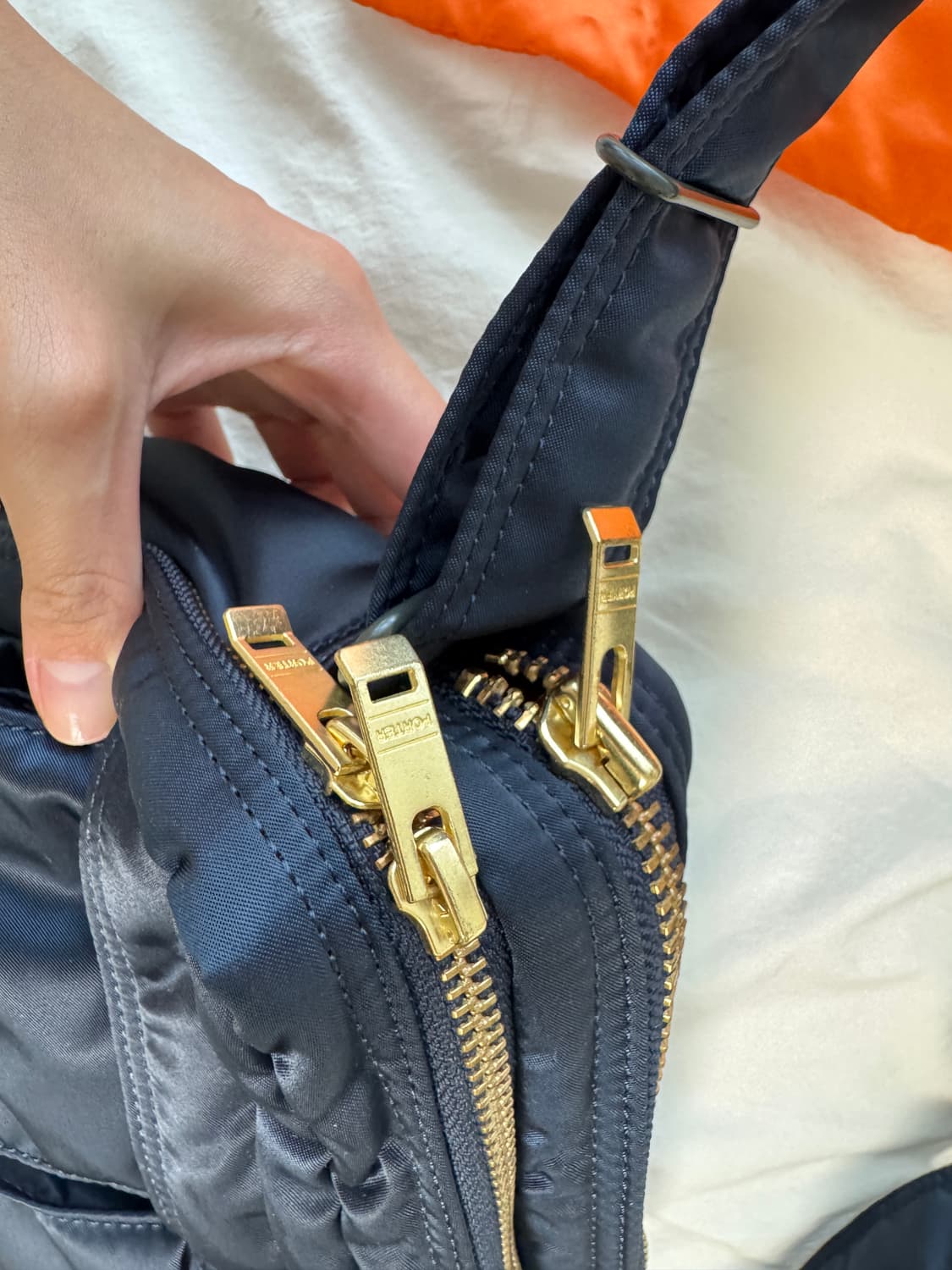 포터 올 뉴 탱커 슬링백 집 아이언 블루 상품이미지4