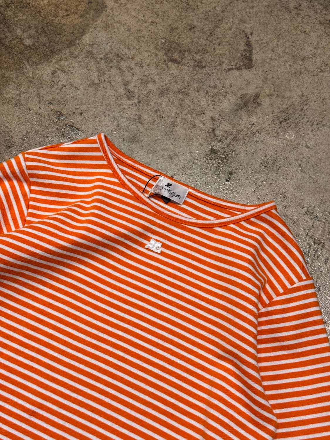 44-55 ) COURREGES Stripe Logo Tee 상품이미지5