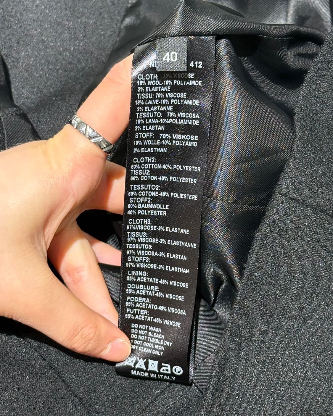 폴 스미스 블랙 비스코스 울 혼방 자켓 상품이미지9