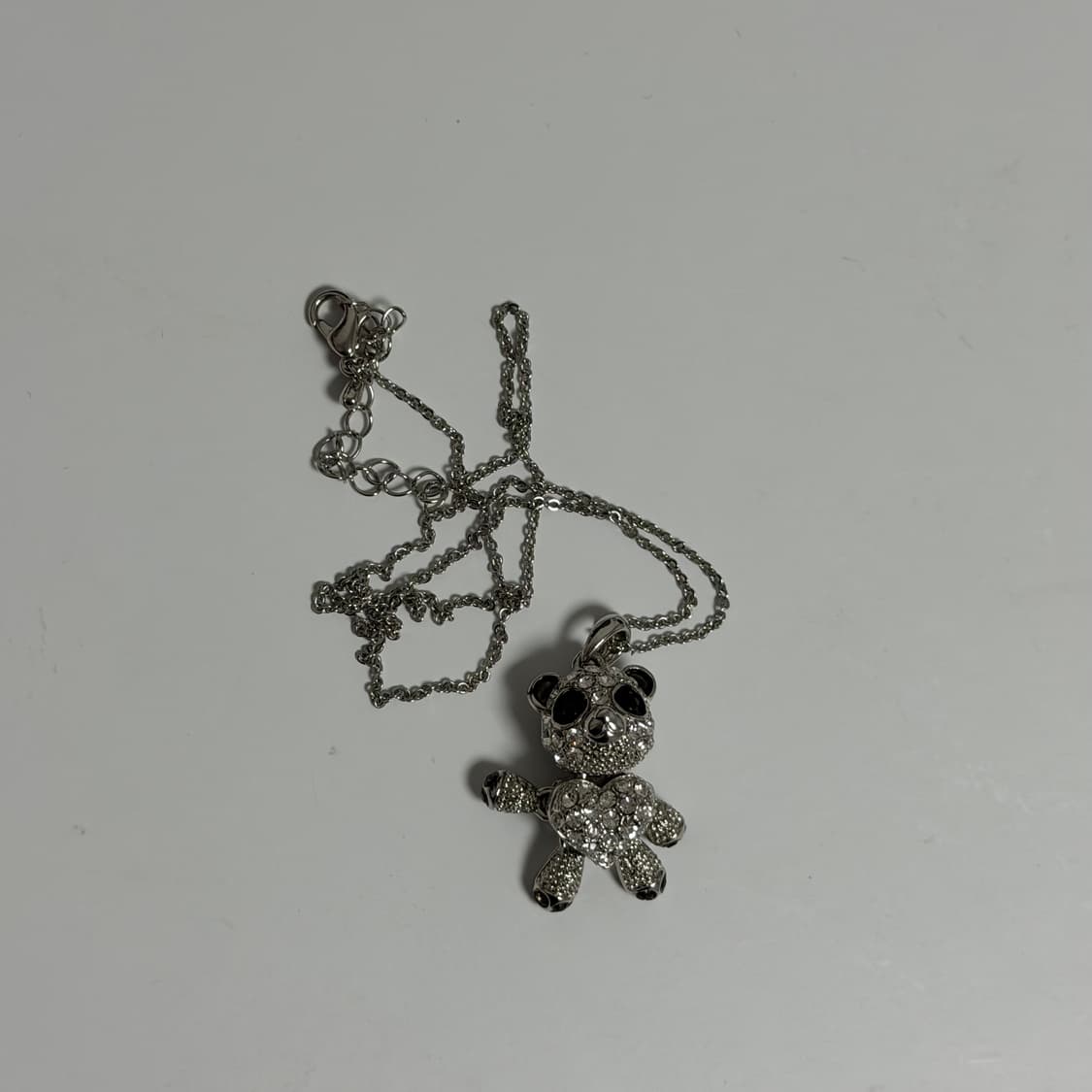 올1.5 빈티지 크롬깔 뱀 판다 동물 네잎클로버 십자가 큐빅 목걸이 상품이미지4