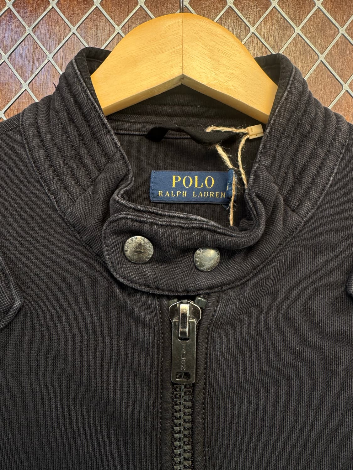 폴로 랄프로렌 피그먼트 누빔 블랙 바이커 자켓 집업자켓 S 상품이미지2