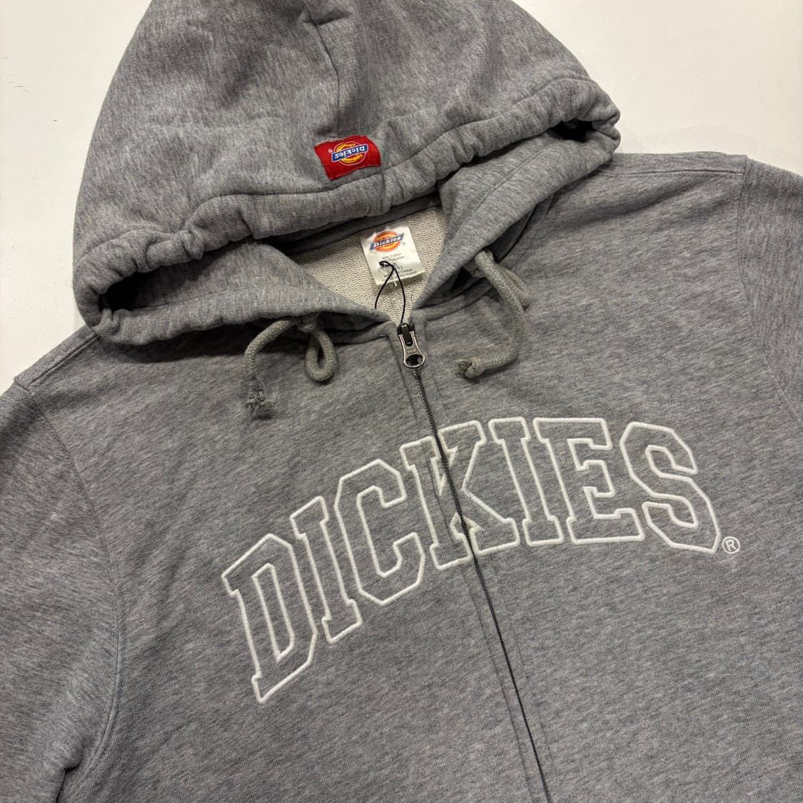 [S] 디키즈 빅로고 자수 스웻 후드집업 그레이 D761 상품이미지3