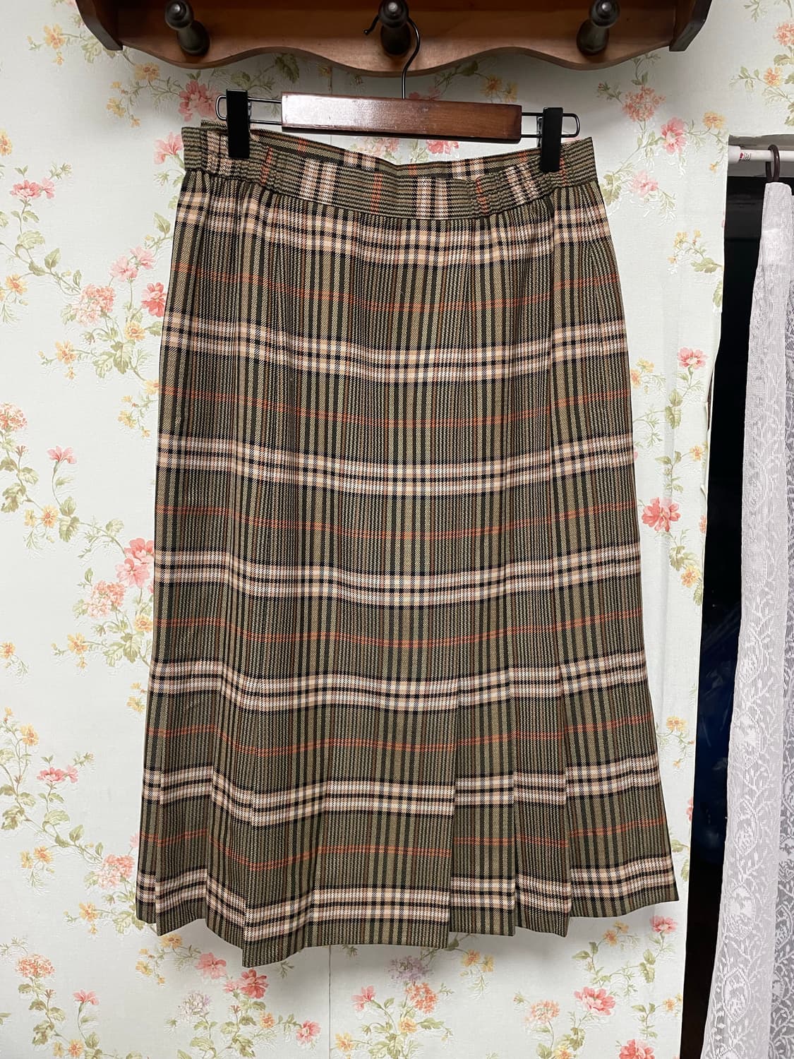 채크패턴 미디 스커트 상품이미지2