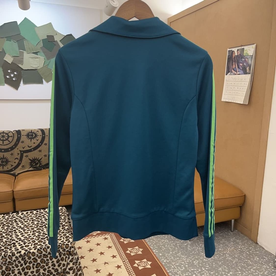 아디다스 레트로 Y2K 대장급 네온민트 져지 집업 100 C09140 상품이미지4