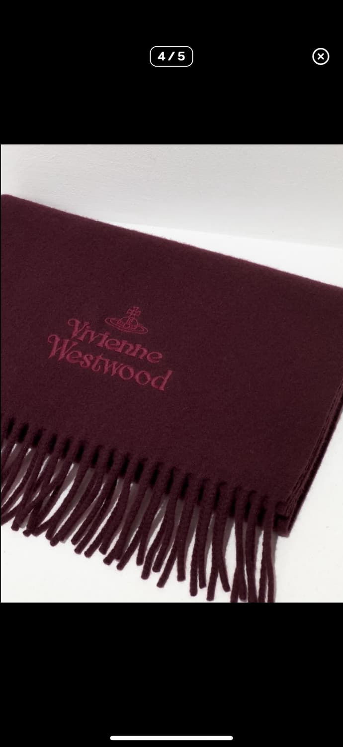 비비안웨스트우드 머플러 버건디 상품이미지4