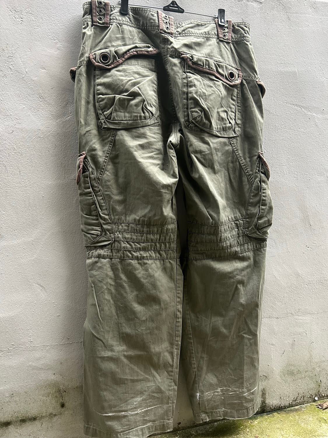 2000s vtg 멀티포켓 그런지 로프 디테일 카고팬츠 상품이미지3