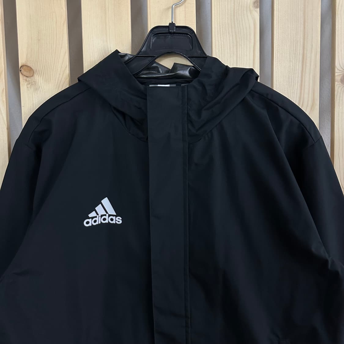 (S) 아디다스 블랙 후드 바람막이 자켓 상품이미지3