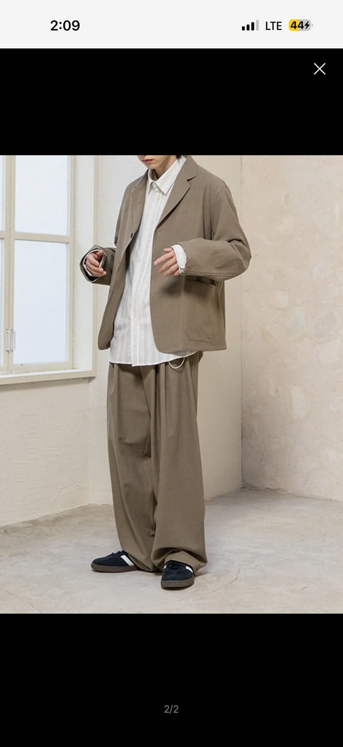 비긴 202 워시드코튼 도비 팬츠 (워시드 베이지) 3사이즈 상품이미지3