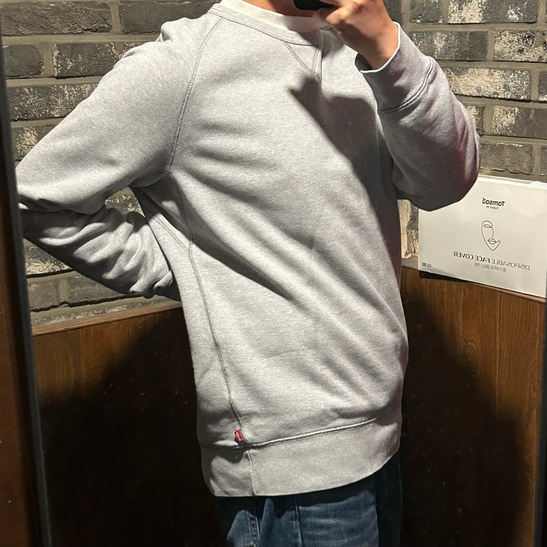 L) 리바이스 그레이 맨투맨 티셔츠 상품이미지9