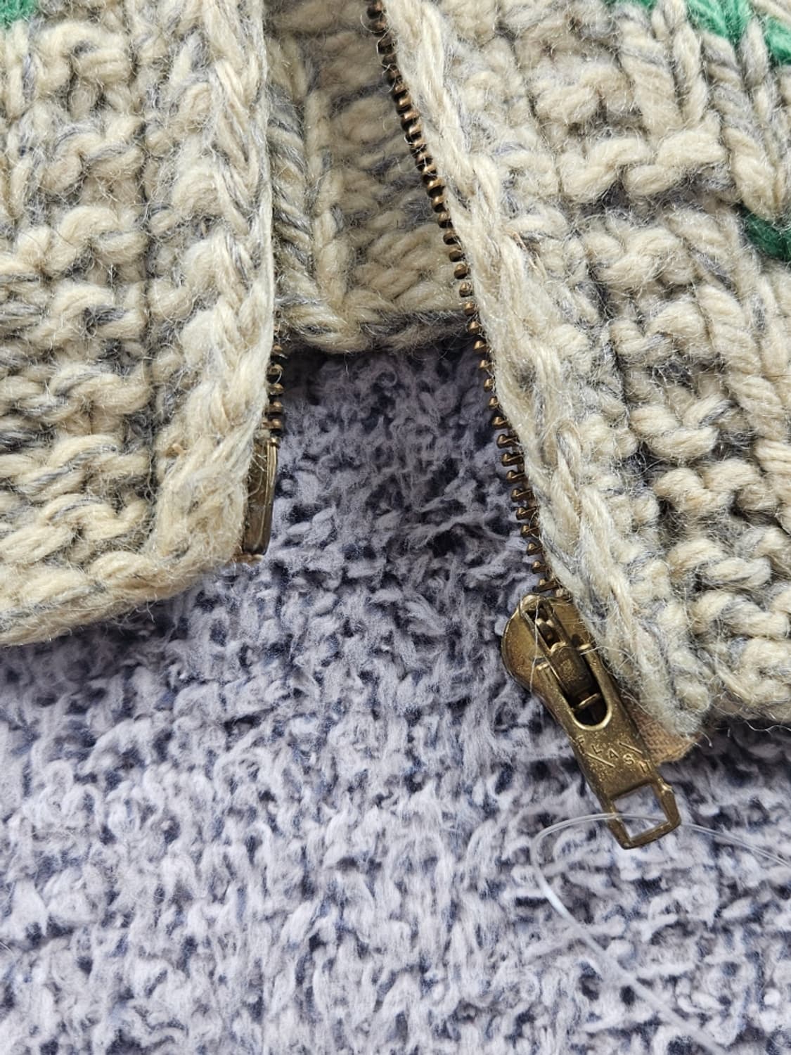 핸드메이드 패턴 헤비 니트 스웨터 가디건 ( 상세설명참조 )/ 10700 상품이미지9