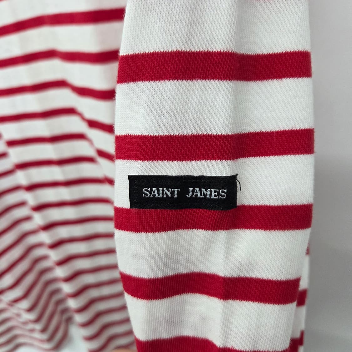 세인트제임스 빨강 스트라이프 긴팔 티셔츠 남L 상품이미지4