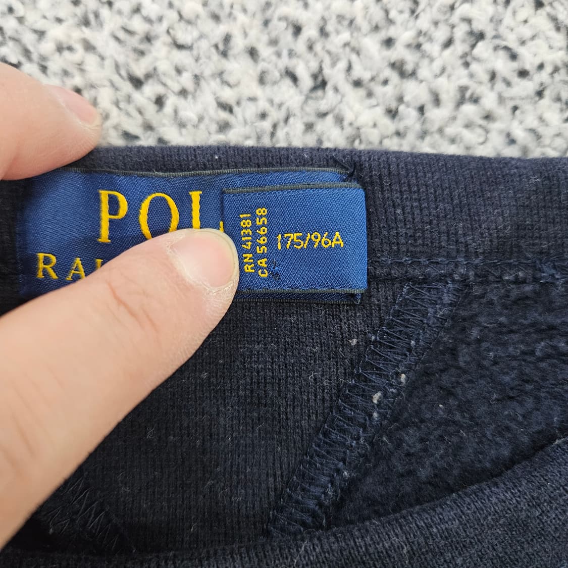 [M] 폴로 랄프로렌 스몰로고 기모 네이비 맨투맨 0102YH1 상품이미지4
