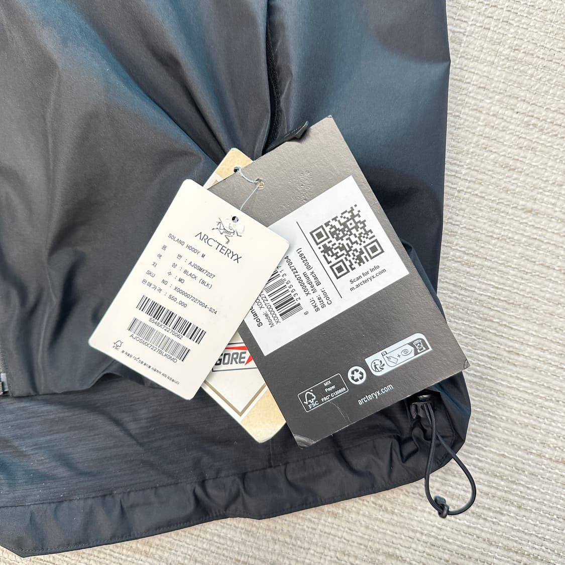 아크테릭스 솔라노 후디 블랙 m 상품이미지2