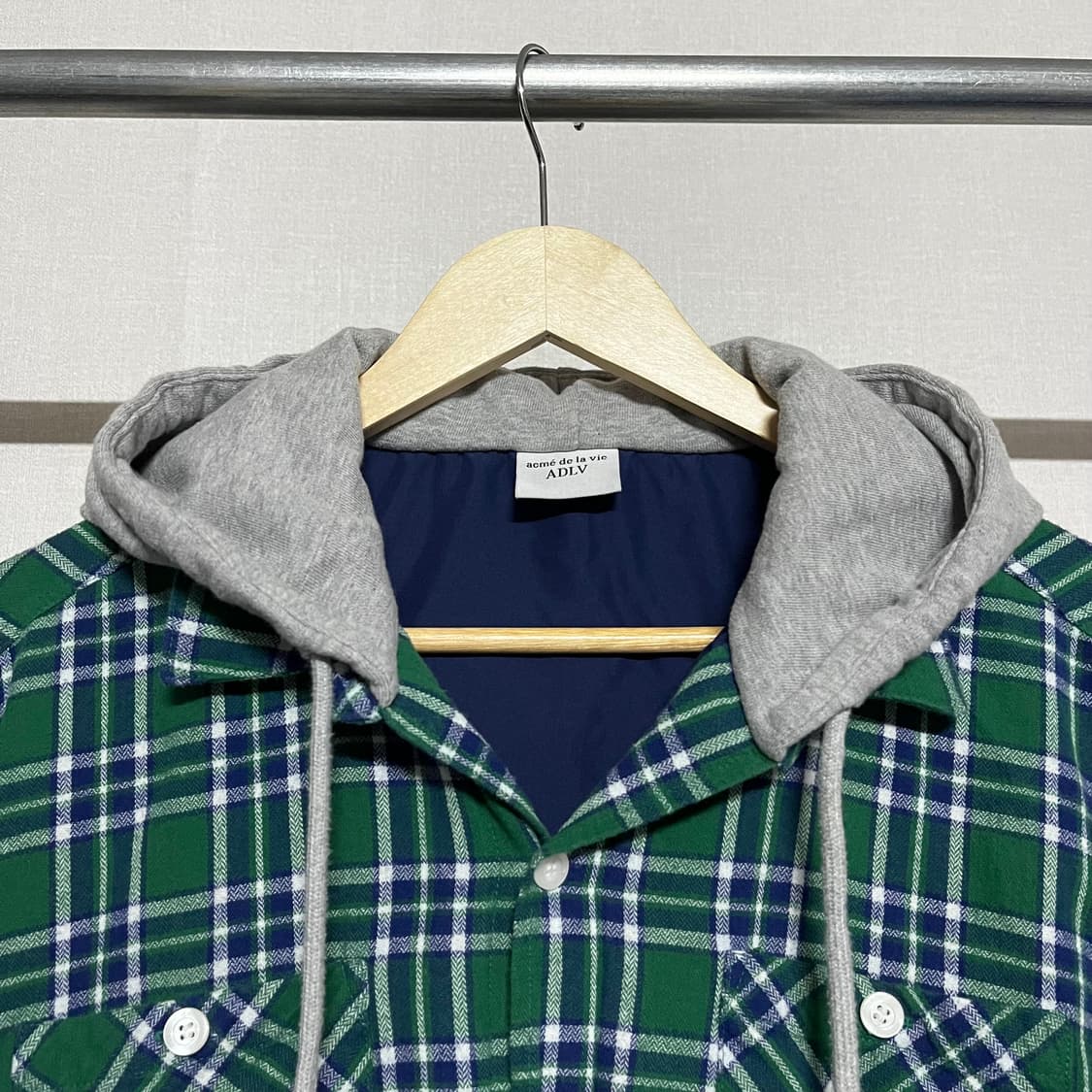 아크메드라비 후드 체크 셔츠 상품이미지2