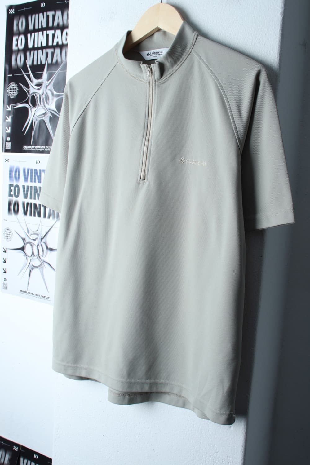(L-XL) 컬럼비아 반팔 카라 티셔츠 기능성 반집업 카키-H30285 상품이미지1