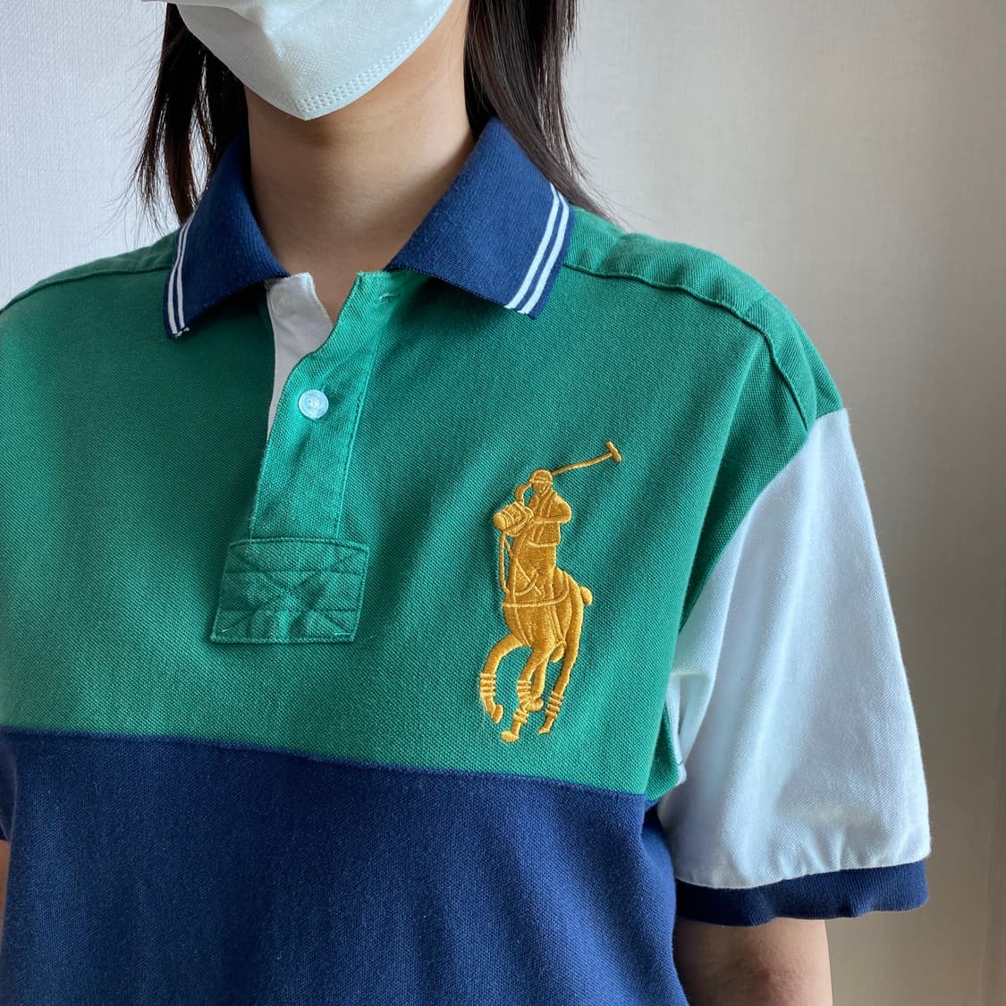 🟢 [Polo Ralph Lauren] 빈티지 그린 블록 피케 셔츠 상품이미지2