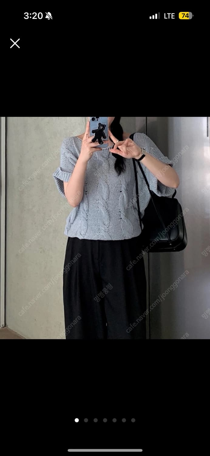 어리틀빗 트위스트 보트넥 루즈니트 상품이미지2