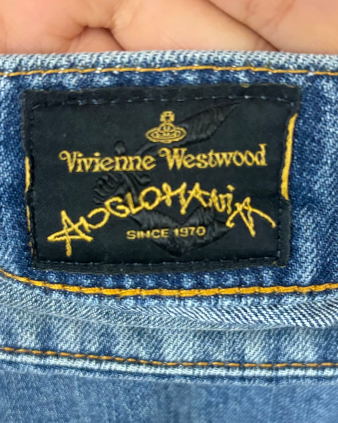 비비안 웨스트우드 앵글로매니아 립 디테일 데님 스커트 상품이미지7