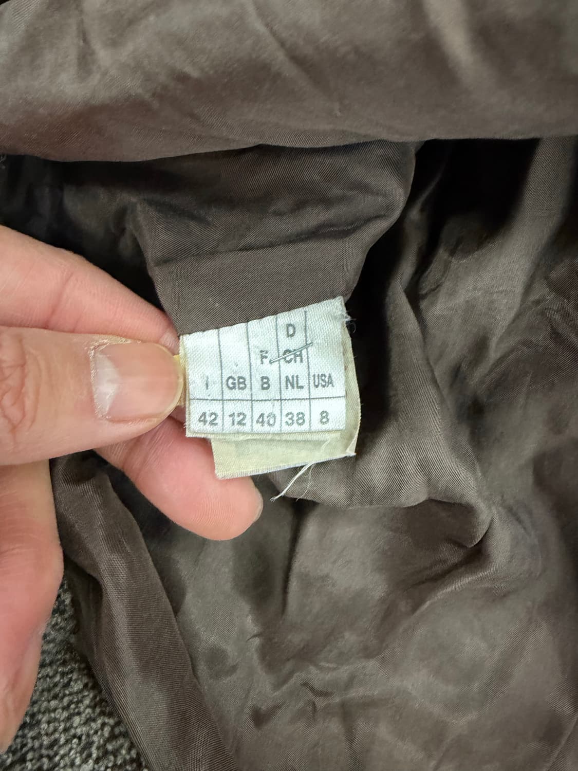 정품) PRISMA 프리스마 헤링본 더블 버튼 코트 38(55-66) 상품이미지8