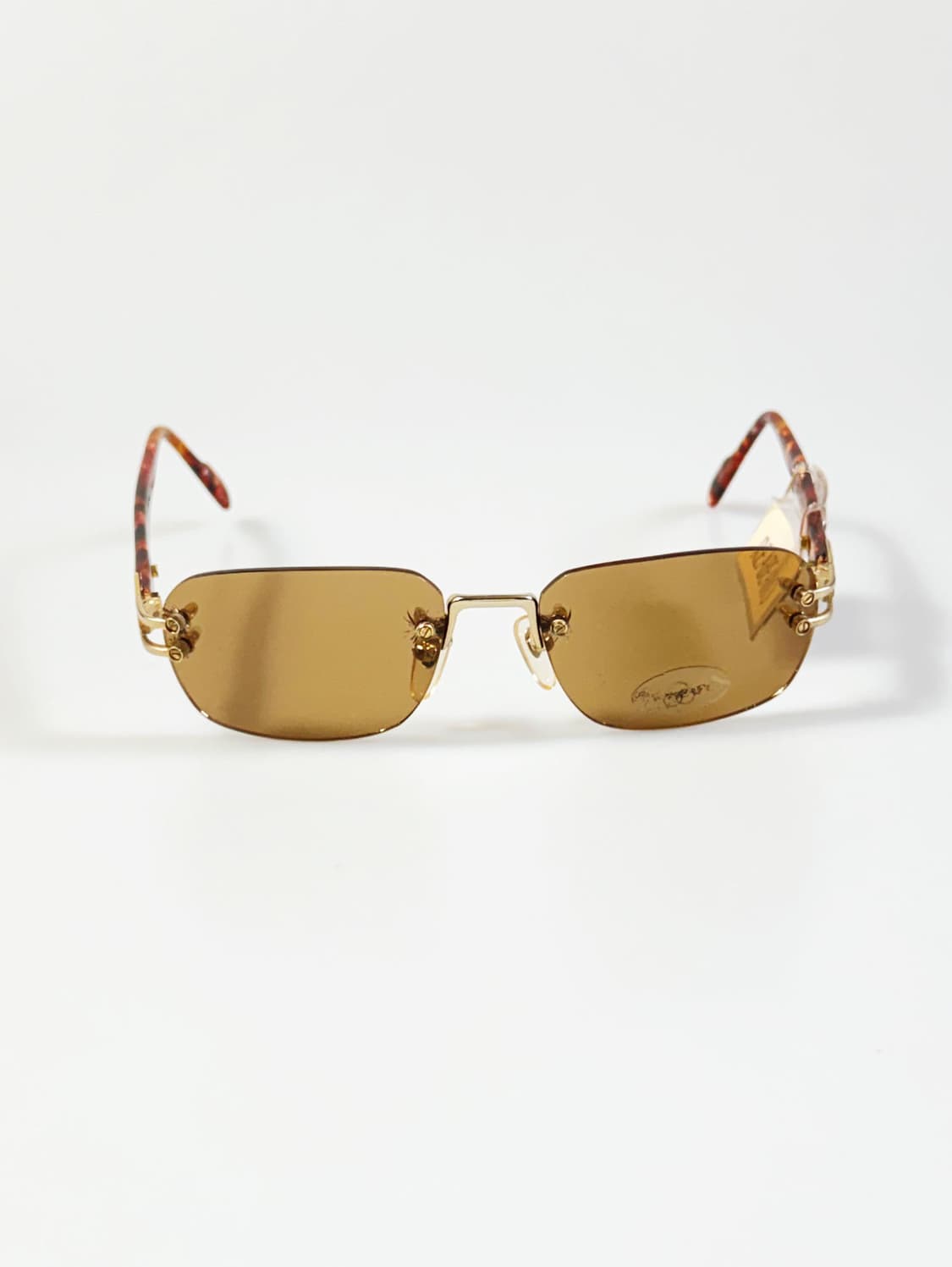 REABEARO 무테 스퀘어 메탈 프레임 빈티지 틴트 선글라스 상품이미지1