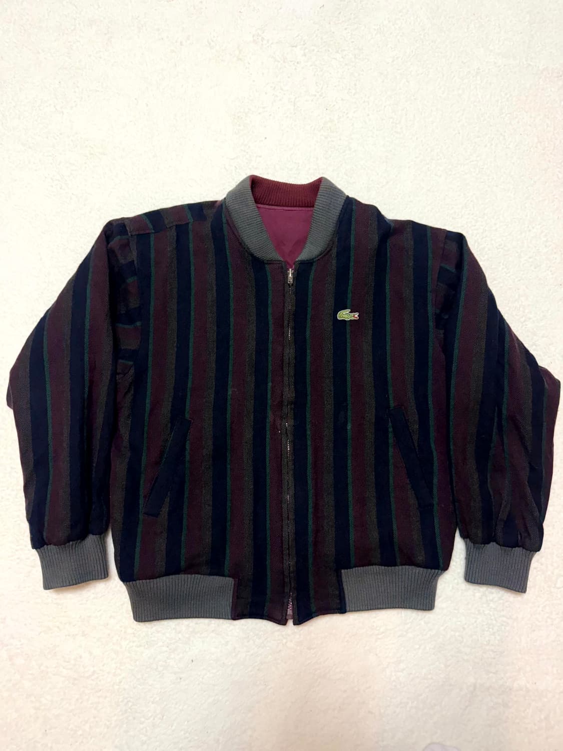 올드스쿨 라코스테 리버시블 블루종 자켓 상품이미지5