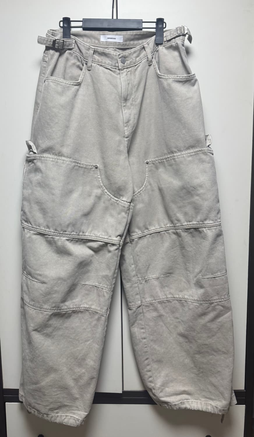 1)논노드 더블니 커버 팬츠 베이지 상품이미지1