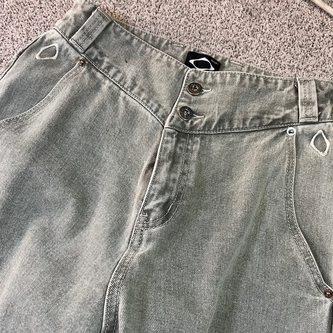 미스치프 우먼 더블 버튼 데님 팬츠 상품이미지3