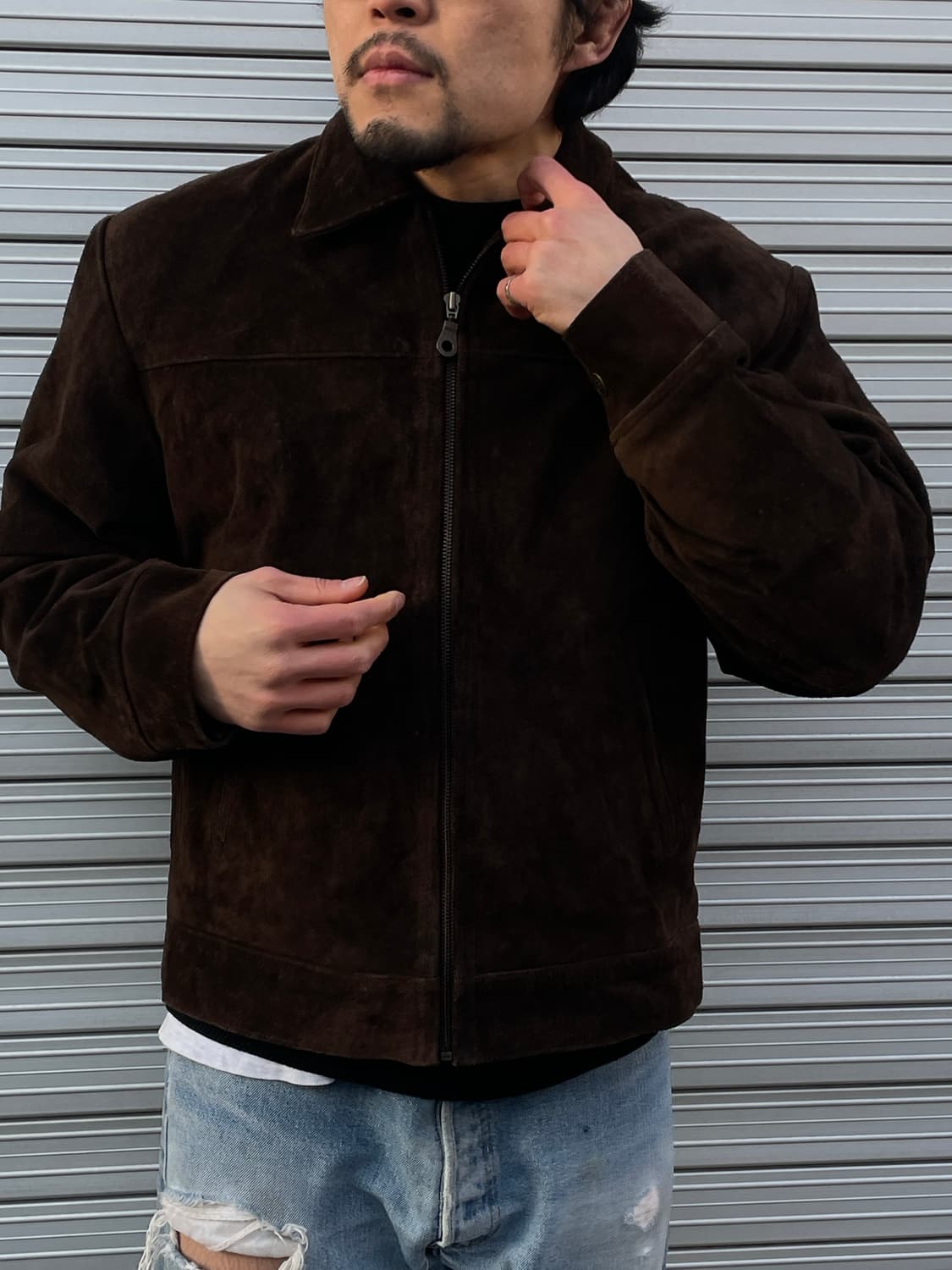 90s Dickies Cow Hide Suede Dark Brown 상품이미지1