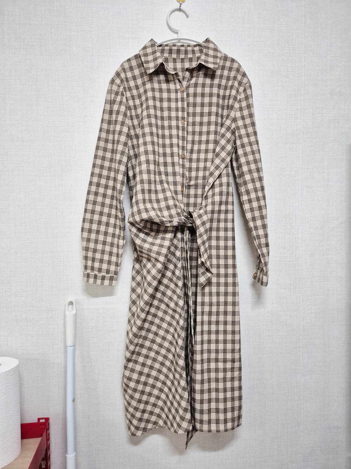 체크 롱원피스 상품이미지1