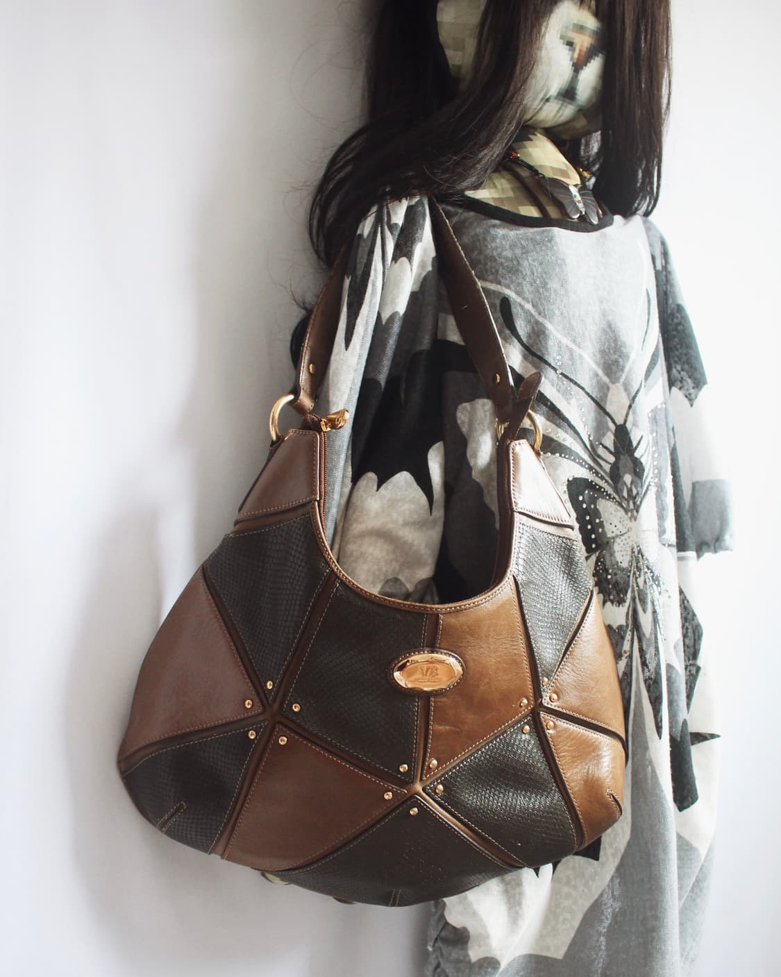 Western patchworks leather bag 상품이미지1