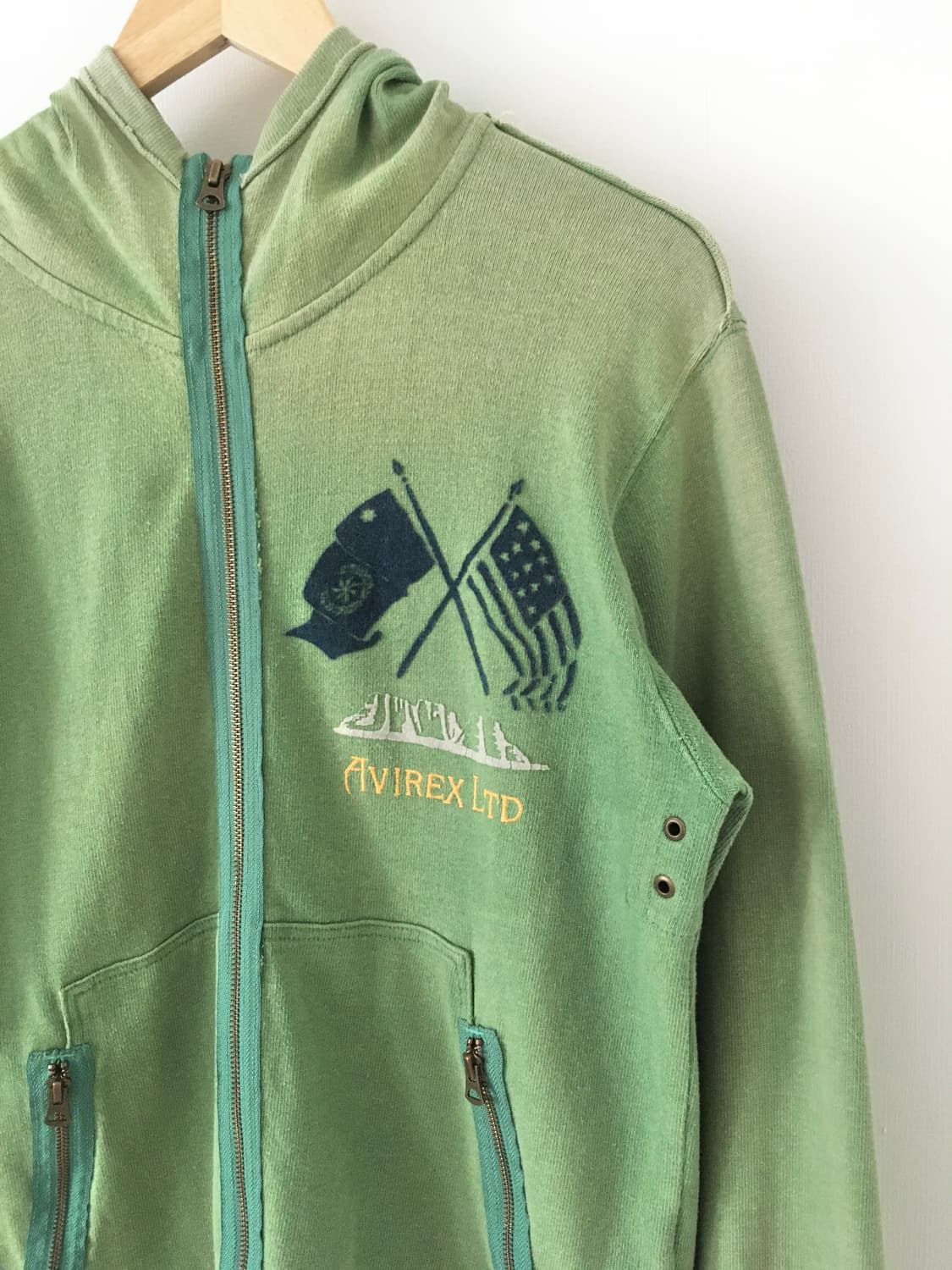 AVIREX faded zip up hoodie 상품이미지5