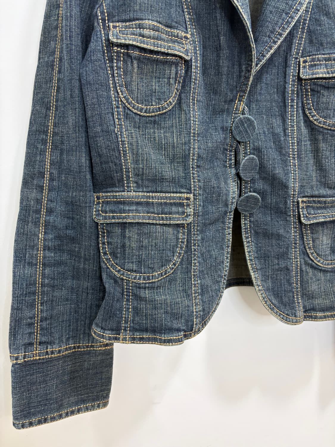 모리룩 버튼 데님자켓 블레이저 상품이미지5