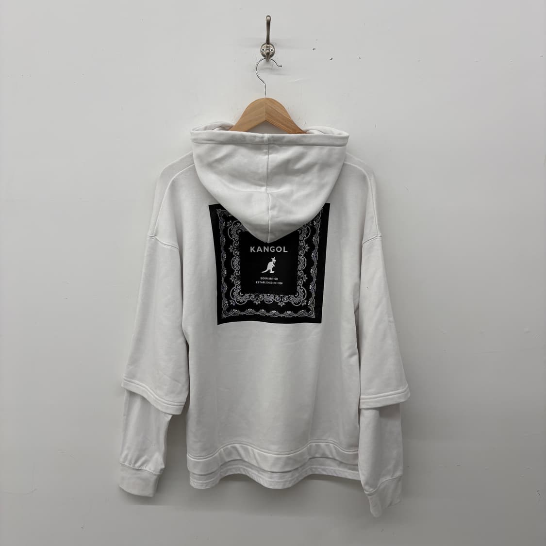 캉골 화이트 후드티 남L 상품이미지4