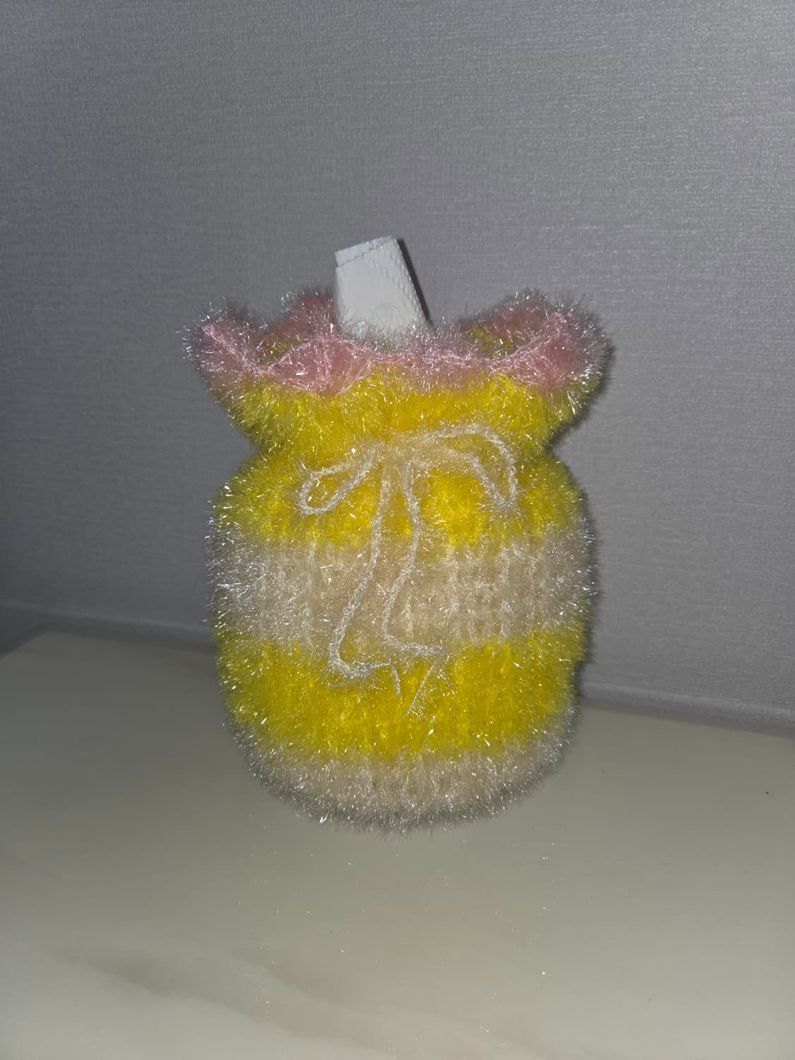 리본 여닫이 뜨개 휴지케이스 / 핸드메이드 감성 소품 상품이미지1