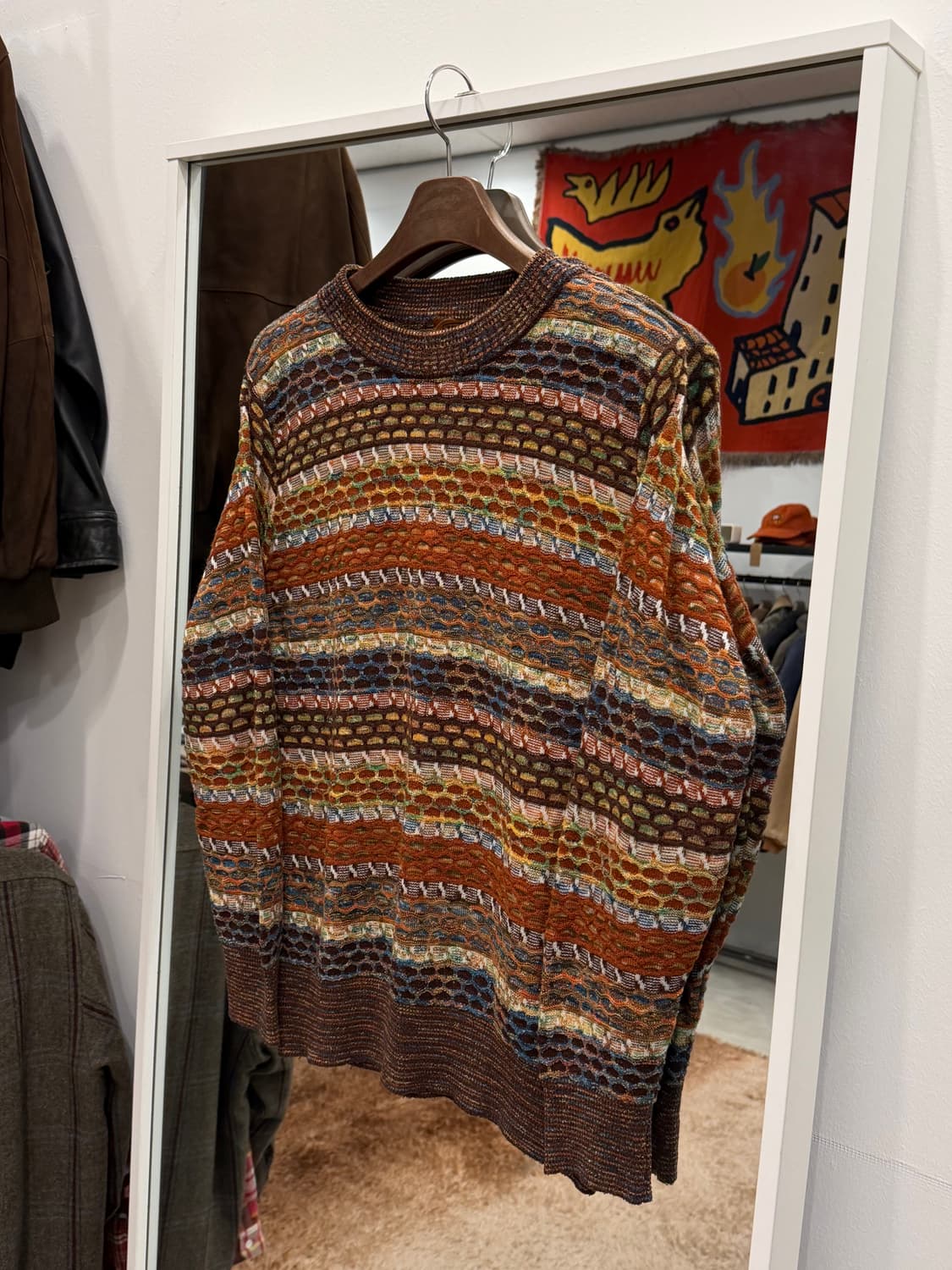 90s Missoni 미쏘니 멀티컬러 케이블 니트 (made Italy) 상품이미지1